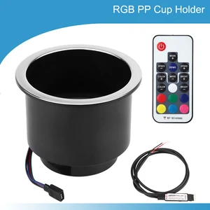 High-Brightness 15 LEDs RGB LED Cup Holder for Boat & RV Durable Drink Holder for Marine Yacht, Truck, Car Interior