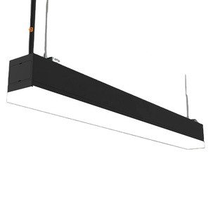 Black LED Linear Light 180 Degree Large Fit for Shipping Mall Office Building Luminous Angle Seamless Connection Split Structure