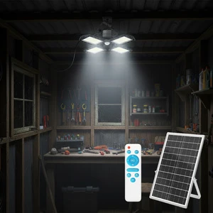 LED Solar Ceiling Light Indoor House Pendant Lamp With Remote Control For Balcony Porch Gazebo Outdoor Waterproof Decor