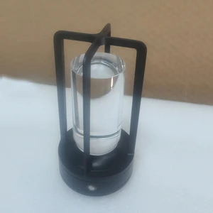 Modern Luxury Cylinder Table Lamp 3-Step Dimming Metal Shade AC Powered LED Touch Control Warm White Customizable Colors for