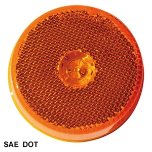 2.5 inch Round LED Marker and Clearance Light W/ Reflex Reflector Trailer Truck Side Marker Lamp SAE/DOT/FMVSS108 Compliant