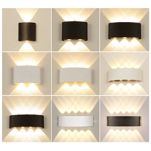 Factory Wholesale Square Outdoor Villa Garden & Indoor Hotel Staircase Living Room Bedroom ABS Body LED Waterproof Wall Lamp