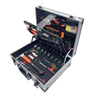 266 Piece Portable Toolbox Set Hard Case Hand Operated Carbon Steel Tools for Household/Construction Car Repair Tool Box