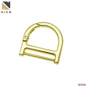 Wholesale 1 Inch Semi-circular Spring D Buckle Metal Screw Detachable D Rings Alloy Adjustable Strap Pendant Buckles for Handbag