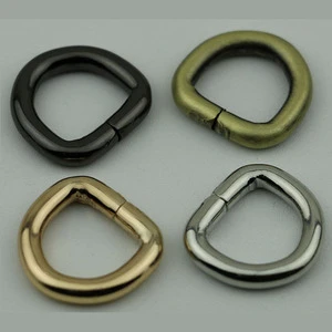 Consen High-end Handmade Leather Bag Accessories Hardware Metal D Buckle 13mm Solid D Ring
