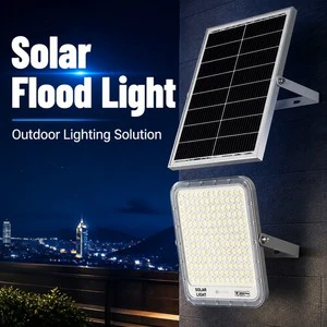 Solar LED Flood Light with IP65 Waterproof Aluminum Optical Lens for Road Landscape & Warehouse Lighting 60W Variants
