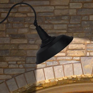 Solar Powered Shed Pendant Lamp Vintage Hanging Bulb Barn Light