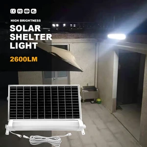 Outdoor Warehouse Solar LED Linear Light IP65 Tri-Proof with 2600 Lumens Remote Control & Lithium Battery