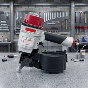 Industrial Pneumatic Coil Nail Gun With Aluminum For Woodworking & Construction