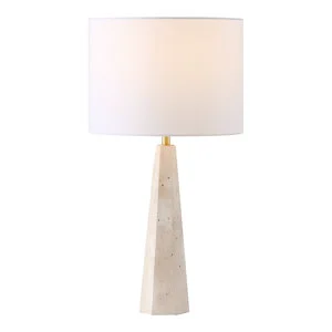 OEM Wholesale Boho Travertine Table Light Nordic Light Luxury Bedroom Bedside Office Desk Decor Yellow Travertine Table Lamps