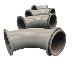 PTFE Coated Elbow Pipe Fitting with Welding Connection High Pressure Chemical & Corrosion Resistant Smooth Surface