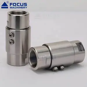 Low Pressure ≤5Mpa Low Torque BSP Female X Female Thread Connection 180 InLINE Rotary Joint Stainless Steel 304