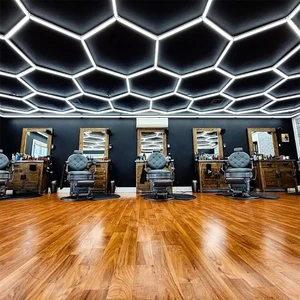 High-Lightness Portable RGB Hexagon LED Lights Ceiling Wall Detailing Lighting for Car Workshop & Office Honeycomb Garage Lamp