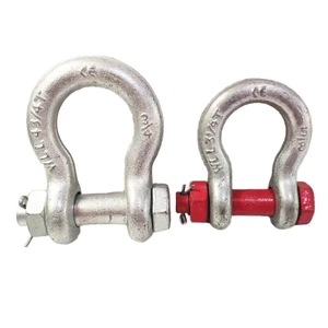 CH Heavy Duty US Type Anchor Shackle Bow Shackle G213 G215 Omega Shackle Galvanized Surface Treatment for Mining Heavy Industry