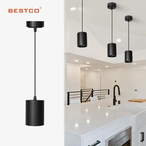 Modern Long Tube Cylindrical Chandeliers Pendant Lights Surface Mounted Downlight Restaurant Aisle Office Hoisting Spotlight