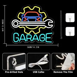 Garage repair neon LED dimmable USB powered ambient light store window decoration light street indicator light landscape light