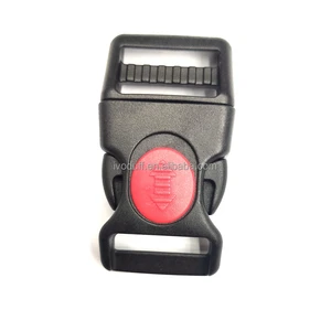 Wholesale Center Red Button Lock Plastic Side Release Buckle