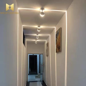 Modern LED Linear Spotlights for Corridors Hotels KTV Color Changing Window Frame Wall Lights Vertical Angle Light