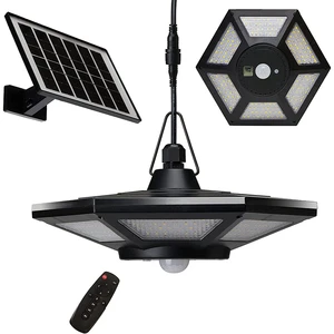 Outdoor With Motion Sensor Shed Light for Garage Yard Led Solar Pendant Lights