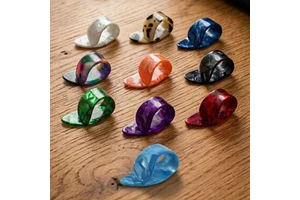 Midex GP-10X Guitar & Bass Thumb Picks-Plastic Durable Lightweight-Assorted Colors