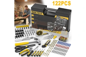 122 Piece Home Tool Kit Heavy Duty Hand Tool Set with Storage Case for DIY Repair Furniture Assembly and Home Maintenance