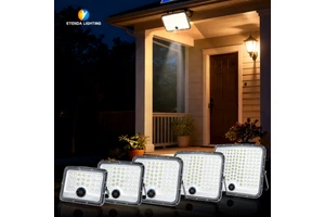 200W LED Solar Flood Light for Garden Outdoor IP65 with Remote Control ABS Housing CE & RoHS Certified 130 Beam Angle