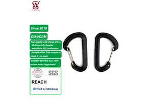 Outdoor D-Shape Plastic Carabiner Spring Snap Key Chain Clip Hook Buckle D Rings Hook Buckle