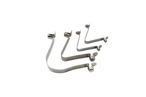 China Factory Customized Stainless Steel Dual Button Push Spring Clamp V-Shape Button Clip For Kayak Paddle Backpacking Tent
