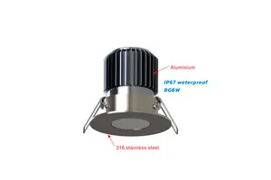 9W IP67 316 Waterproof Bathroom Eave Sauna Room Indoor Lighting CE/ROSH/UKCA/SAA LED RGBW Recessed Downlights