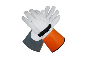 Custom Electrical-Protection Leather Lineman Electrician Safety Work Gloves For High Voltages Electric