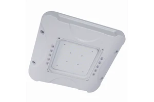 Recessed 17'' Low Profile Square Ceiling Underpass Surface Mount LED Carwash Workshop Basement Canopy Light