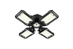 Warehouse Shop Basement 6500K E26 E27 4+1 Deformable Folding Adjustable Aluminum Waterproof Ceiling Workshop LED Garage Lights