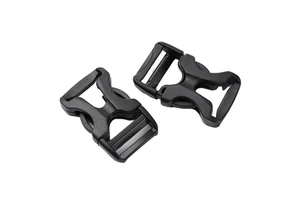 26MM/38MM Black Strong Fashion Adjustable Fastener with Plastic Side Lightweight Quick-release Buckle for Outdoor Backpacks