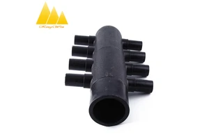 Plastic Ground Source Heat Pump Pipe Fittings Nine Ways Tee Smooth Surface Chemical Resistant for Plumbing Applications