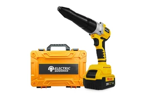 Electric Goddess Cordless Rivet Nut Nail Gun for 20V Lithium Battery 3.2-4.8mm Brushless Motor Steel Industrial & DIY