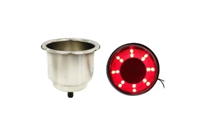 Stainless Steel LED Light Cup Holders New Condition Marine Accessories for Boats