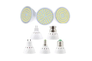 Led Lamp Cup Bulb light lighting 2835 SMD 48D 60D 80D GU10 E27 MR16 E14 B22 Plastic 4W 6W 8W Spotlight Warm Pure White OEM ODM