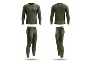 Titan Shield Athletic Compression Long Sleeve Gym Tracksuit Performance Fit MALUZA INDUSTRIES Training Wear Spandex/Polyester