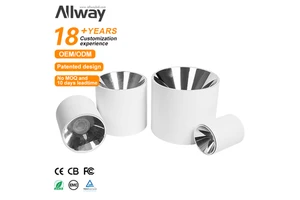 Hot Sale Down Light Antiglare Surface Mounted IP54 Housing COB Dimmable Spotlight Commercial 20W LED Downlights