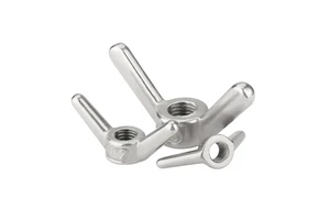 304 Stainless Steel Wing Nuts Sheep Horn Shape Easy-Grip Thumb Nut for Quick Assembly M6-M20 Metric Hand-Tighten Nut