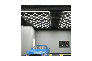 STC202 Customized Electric LED Workshop Hexagonal Light with AC100-240V for Car Detailing & Polishing