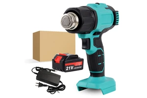 F FRFQ Cordless Heat Gun Hot Air Gun for Soldering Thermal Blower Soldering Station Shrink Wrapping Tool for 21V Battery