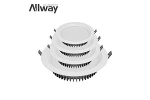 ALLWAY Ultra Thin Adjustable CCT Anti Glare Downlight SKD 3w 5w 7w 9w 12w 20w 30w Led Panel Lights