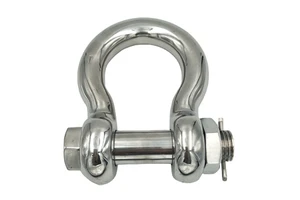 Hight Strength and Polished Stainless Steel 304/316 U.S.type B Shackle G2130 with Nut and Coller Pin Oversize Chain Shackle