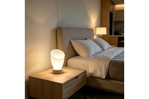 Elegant Cup Shape Bedside Lamp Touch Sensor LED Night Light Dimmable Rechargeable 3 Basic Light Color Night Light for Bedroom