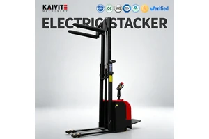 Motorized Stacker Electric Lift Truck 1.5 Ton 2 Ton High Lift Lead Acid Battery Rack Access Use