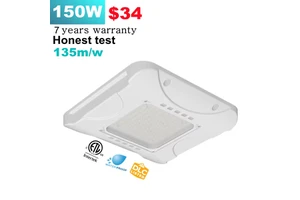 ETL SAA CE Gas Station Led Fixtures Private Housing Dim 100w 120w 150w 200w 240w 250w 3 Cct 3power Switchable Led Canopy Light