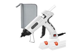 Dual Power 60/100W Mini Hot-Melt Glue Gun Fast Preheating High with 20 Premium Sticks Oxford Cloth Bag Included