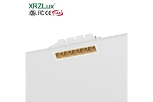 XRZLux 12W Indoor LED Grille Light High Quality Anti-Glare Square Multi-Head Linear Spotlight Modern Aluminum Wall Washer Light