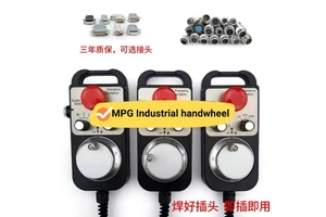Pre-Wired Manual Pulse Generator MPG Handwheel PVC Material High Efficiency 220V Rated Voltage Circular Connector for CNC Lathe
